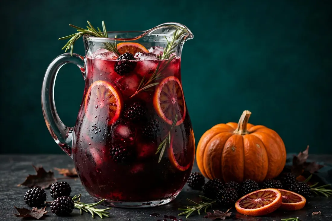 Halloween Party Pitcher: Blood Orange and Blackberry